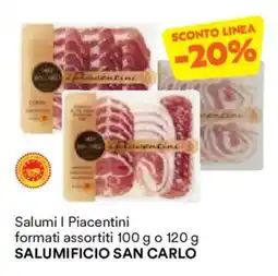 Unes Salumi Piacentini SALUMIFICIO SAN CARLO offerta
