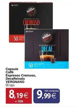Docks Cash&Carry Capsule Caffè Espresso Cremoso, Decaffeinato VERGNANO offerta