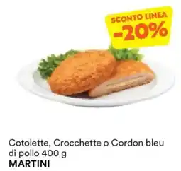 Unes Cotolette, Crocchette o Cordon bleu di pollo MARTINI offerta