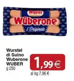 Docks Cash&Carry Wurstel di Suino Wuberone WUBER offerta