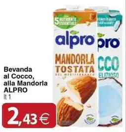 Docks Cash&Carry Bevanda al Cocco, alla Mandorla ALPRO offerta
