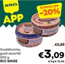 Unes Insalatissime RIO MARE offerta