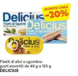 Unes Filetti di alici o sgombro DELICIUS offerta