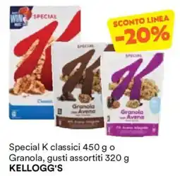 Unes Special K classici o Granola KELLOGG'S offerta