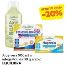 Unes Aloe vera o integratori EQUILIBRA offerta