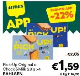 Unes Pick-Up Original o Choco&Milk BAHLSEN offerta