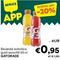 Unes Bevanda isotonica GATORADE offerta