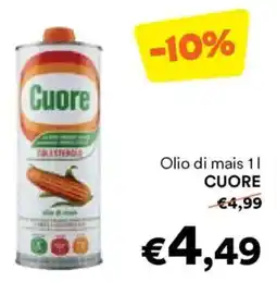 Unes Olio di mais CUORE offerta