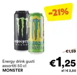 Unes Energy drink MONSTER offerta