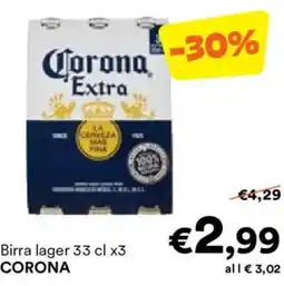 Unes Birra lager CORONA offerta