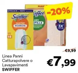 Unes Linea Panni Catturapolvere o Lavapavimenti SWIFFER offerta