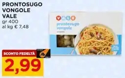 Alì Supermercati Prontosugo vongole VALE offerta