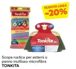 Unes Scopa rustica per esterni o panno multiuso microfibra TONKITA offerta
