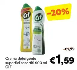 Unes Crema detergente CIF offerta