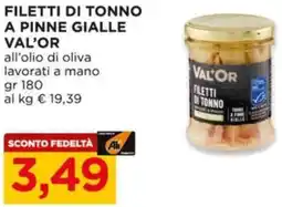 Alì Supermercati Filetti di tonno a pinne gialle VAL'OR offerta