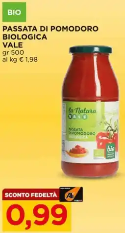 Alì Supermercati Passata di pomodoro biologica VALE offerta