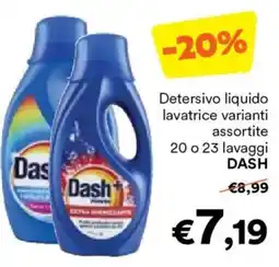 Unes Detersivo liquido lavatrice DASH offerta