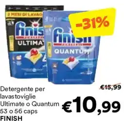 Unes Detergente per lavastoviglie Ultimate o Quantum FINISH offerta