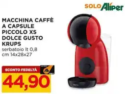 Alì Supermercati Macchina caffè a capsule piccolo xs dolce gusto krups offerta