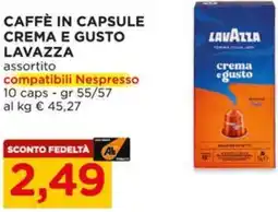 Alì Supermercati Caffè in capsule crema e gusto LAVAZZA offerta