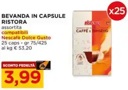 Alì Supermercati Bevanda in capsule RISTORA offerta
