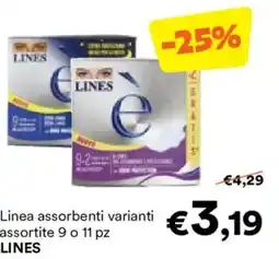 Unes Linea assorbenti LINES offerta