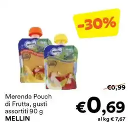 Unes Merenda Pouch di Frutta MELLIN offerta