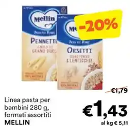 Unes Linea pasta per bambini MELLIN offerta