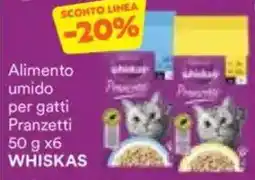 Unes Alimento umido per gatti Pranzetti WHISKAS offerta
