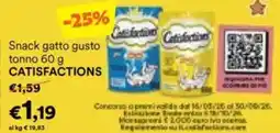 Unes Snack gatto gusto tonno CATISFACTIONS offerta