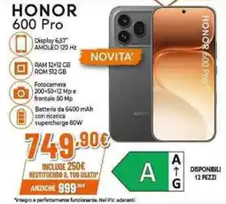Expert HONOR 600 Pro offerta