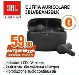 Expert Cuffia auricolare JBLVBEAM2BLK offerta