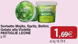 Docks Cash&Carry Sorbetto Mojito, Spritz, Bellini, Gelato alla Violetta PASTIGLIE LEONE offerta