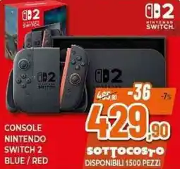 Expert Console nintendo switch 2 blue/red offerta