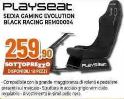 Expert Playseat sedia gaming evolution black racing REM00004 offerta