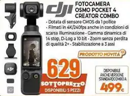 Expert Dji fotocamera osmo pocket 4 creator combo offerta