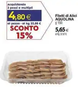 Docks Cash&Carry Filetti di Alici AQUOLINA offerta