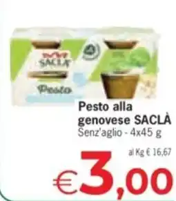 Despar Pesto alla genovese SACLA offerta