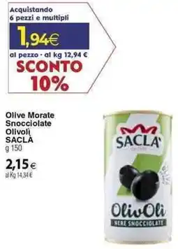 Docks Cash&Carry Olive Morate Snocciolate Olivoli SACLA offerta