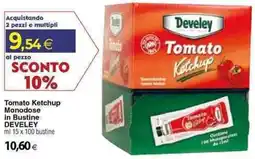 Docks Cash&Carry Tomato Ketchup Monodose in Bustine DEVELEY offerta