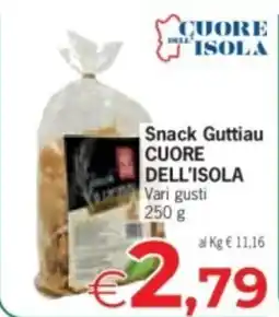 Despar Snack Guttiau CUORE DELL'ISOLA offerta