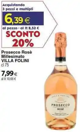 Docks Cash&Carry Prosecco Rosé Millesimato VILLA FOLINI offerta