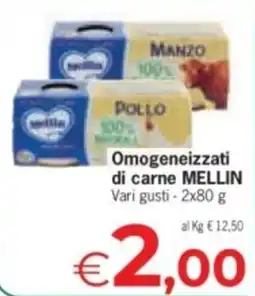 Despar Omogeneizzati di carne MELLIN offerta