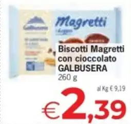 Despar Biscotti Magretti con cioccolato GALBUSERA offerta