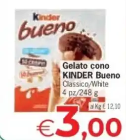 Despar Gelato cono KINDER Bueno offerta