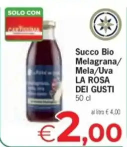 Despar Succo Bio Melagrana/ Mela/Uva LA ROSA DEI GUSTI offerta