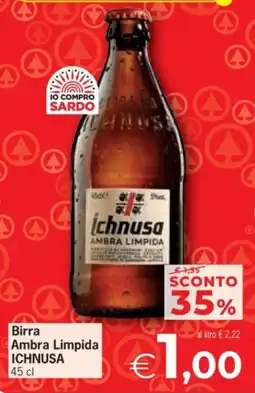 Despar Birra Ambra Limpida ICHNUSA offerta