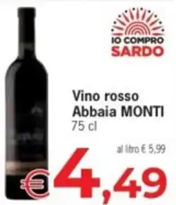Despar Vino rosso Abbaia MONTI offerta