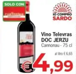Despar Vino Televras DOC JERZU offerta
