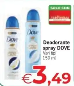 Despar Deodorante spray DOVE offerta